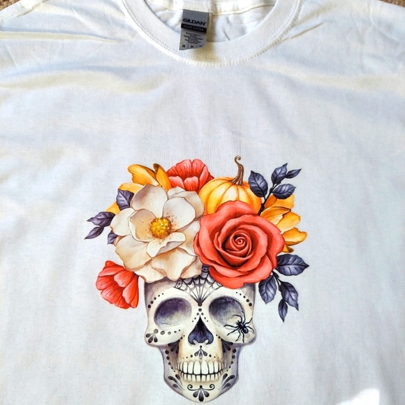 Unisex Floral T shirt Size Medium - Picture 2 of 3